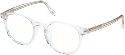 Tom Ford Blue Light Block Round Men's Eyeglasses Ft5795-k-b 026 51 In White