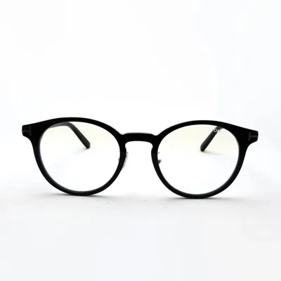 Tom Ford Blue Light Block Round Unisex Eyeglasses Ft5996-k-b 001 51 In ["blue","black"]