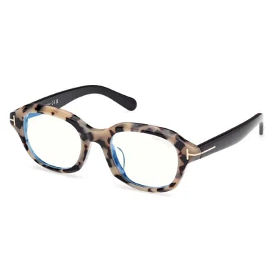 Tom Ford Blue Light Block Square Eyeglasses Ft6005-d-b 055 51 In Multi