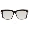 Tom Ford Blue Light Block Square Ladies Eyeglasses Ft5768-b 001 54 In Black / Blue