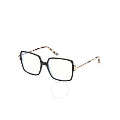 Tom Ford Blue Light Block Square Ladies Eyeglasses Ft5915-b 005 53 In White