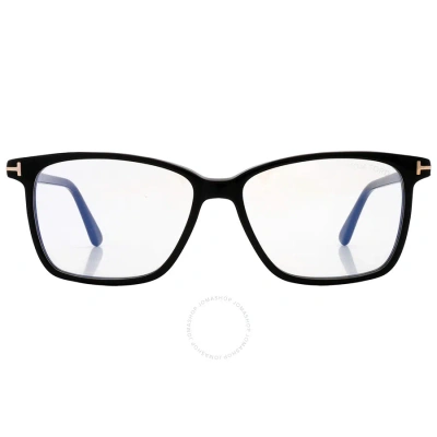 Tom Ford Blue Light Block Square Men's Eyeglasses Ft5478-b 001 55 In Demo Lens