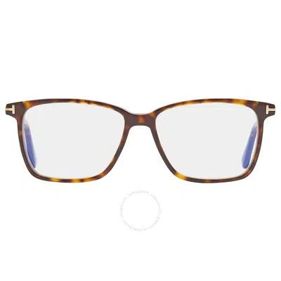 Tom Ford Blue Light Block Square Men's Eyeglasses Ft5478-b 052 56 In Demo Lens