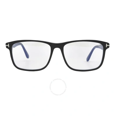 Tom Ford Blue Light Block Square Men's Eyeglasses Ft5752-b 001 57