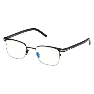 TOM FORD TOM FORD BLUE LIGHT BLOCK SQUARE MEN'S EYEGLASSES FT5854-D-B 001 49