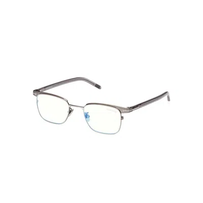 Tom Ford Blue Light Block Square Men's Eyeglasses Ft5854-d-b 008 49 In Orange
