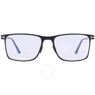 Tom Ford Blue Light Block Square Men's Eyeglasses Ft5865-b 002 55 In Black