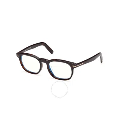 Tom Ford Blue Light Block Square Men's Eyeglasses Ft5930-d-b 052 52 In Black