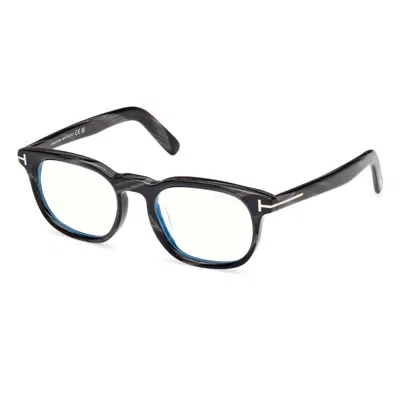 Tom Ford Blue Light Block Square Men's Eyeglasses Ft5930-d-b 063 52 In Black