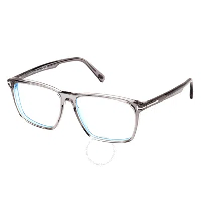Tom Ford Blue Light Block Square Men's Eyeglasses Ft5959-b 020 56 In Gold