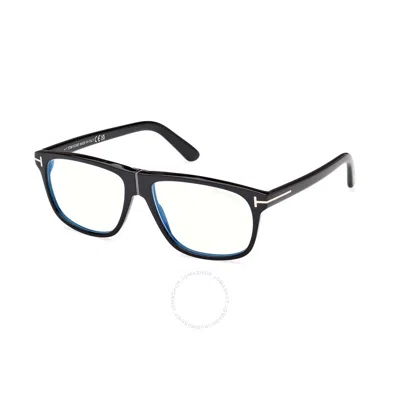 Tom Ford Blue Light Block Square Men's Eyeglasses Ft5978-b 001 56