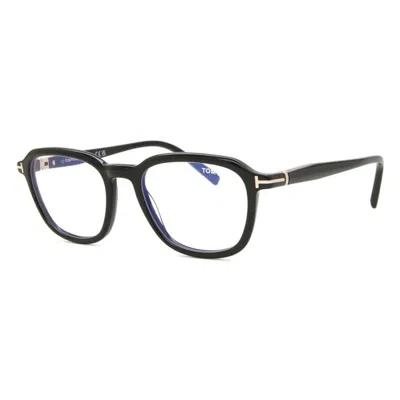 Tom Ford Blue Light Block Square Men's Eyeglasses Ft5980-b 001 51 In Black