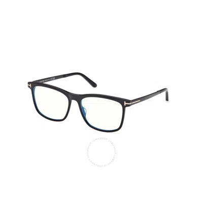 Tom Ford Blue Light Block Square Men's Eyeglasses Ft6038-b 001 56