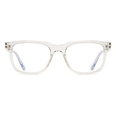 Tom Ford Blue Light Block Square Men's Eyeglasses Ft6080-b 020 51 In Metallic
