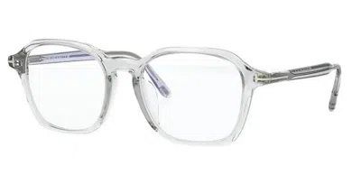 Tom Ford Blue Light Block Square Men's Eyeglasses Ft6101-d-b 020 53 In Neutral