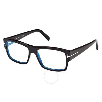 Tom Ford Blue Light Block Square Unisex Eyeglasses Ft5941-b 001 55