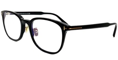 Tom Ford Blue Light Block Square Unisex Eyeglasses Ft6053-d-b 001 53 In Black