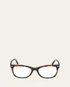 Tom Ford Blue Light Blocking Acetate Square Glasses In Brown