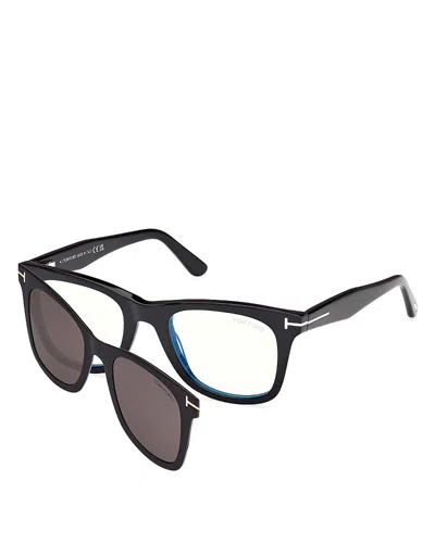 TOM FORD BLUE LIGHT GLASSES - WITH CLIP-ON SUNGLASSES, 50MM