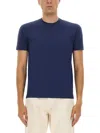 Tom Ford Regular Fit Blue T-shirt With Crew Necklinen In Blue