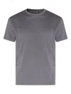 Tom Ford Lyocell Cotton Crew Neck T-shirt Clothing In Gray