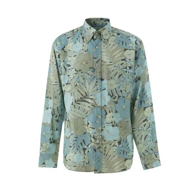 Tom Ford Blue Lyocell Men's Shirt