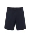 Tom Ford Blue Navy Technical Fabric Bermuda  In Blue