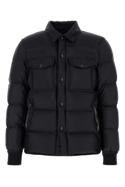 Tom Ford Blue Polyester Sports Jackets In Black