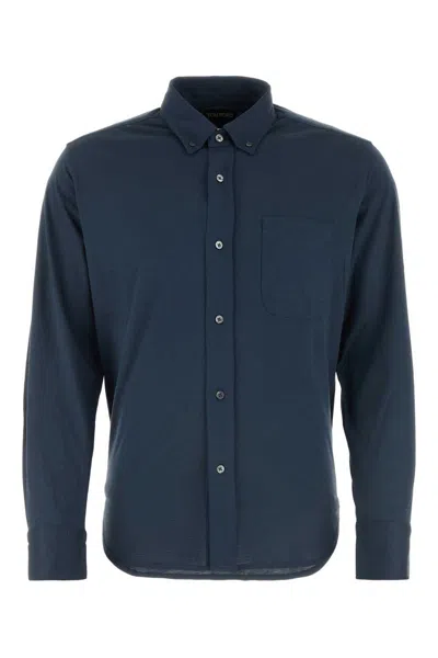 Tom Ford Man Blue Silk Blend Shirt
