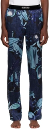 TOM FORD BLUE SILK PYJAMA PANTS