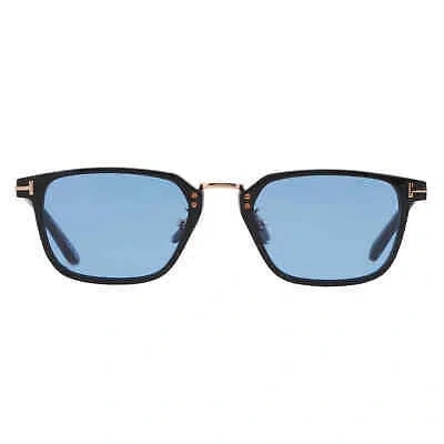 Pre-owned Tom Ford Blue Square Men's Sunglasses Ft1042-d 01v 52 Ft1042-d 01v 52