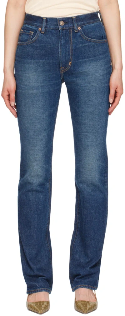 Tom Ford Blue Stonewashed Jeans In Hb772 Mid Blue