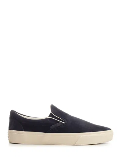 Tom Ford Blue Suede Slip On