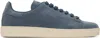 Tom Ford Warwick Sneakers In Denim + Cream