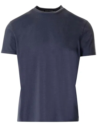 Tom Ford Blue T-shirt In Navy