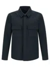 Tom Ford Overshirt With Front Concealed-buttons In Blue