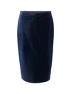 Tom Ford Blue Velvet Midi Skirt