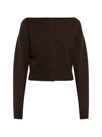 Tom Ford Boat-neck Cardigan In Brown