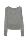 Tom Ford Boat-neck Cashmere-silk Blend Sweater In Gray