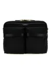Tom Ford Large Leather-trimmed Nylon Messenger Bag In Black