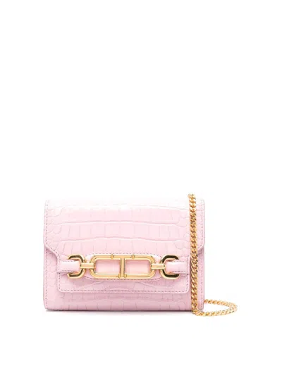 Tom Ford Whitney Mini Box Leather Chain Shoulder Bag In Nude & Neutrals