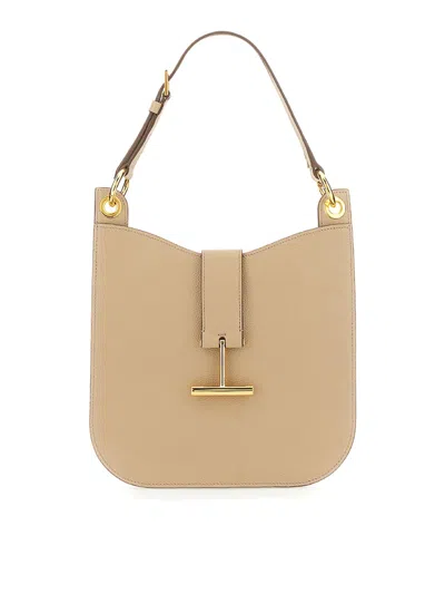 Tom Ford Small Shoulder Bag Tara In Beige