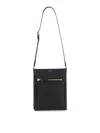 Tom Ford Logo Leather Crossbody Bag In Black