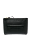 TOM FORD EMBOSSED-LOGO LEATHER CLUTCH BAG