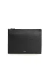 Tom Ford Black Leather Clutch In Black
