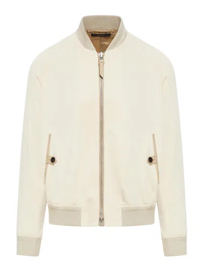 Tom Ford Chaqueta Bomber In Color Carne Y Neutral