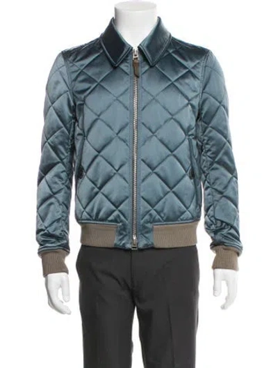Pre-owned Tom Ford Bomber Jacket In Blue