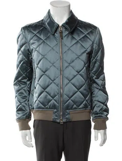 Pre-owned Tom Ford Bomber Jacket In Blue