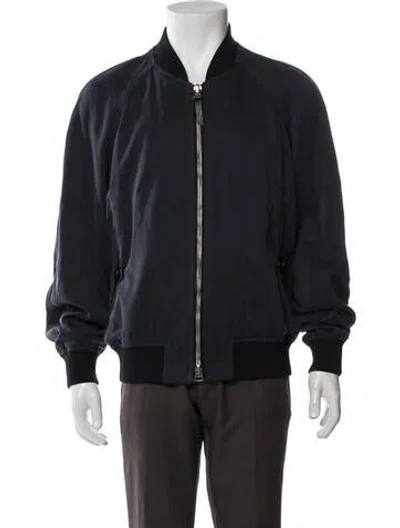 Pre-owned Tom Ford Bomber Jacket In Blue