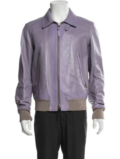 Pre-owned Tom Ford Bomber Jacket In Purple